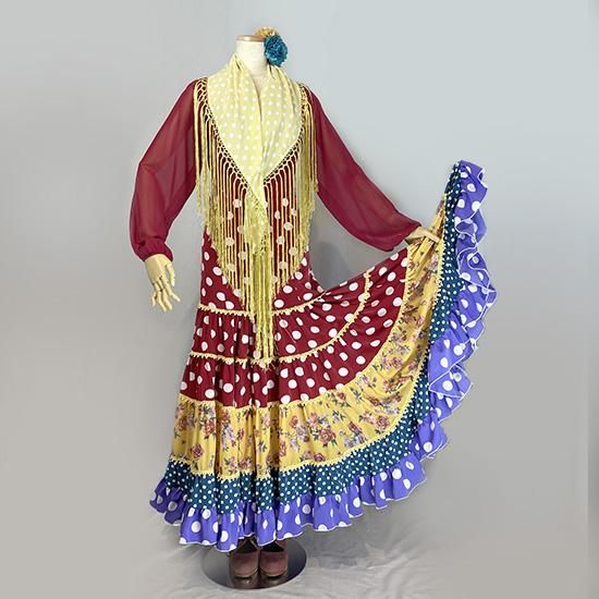 ★週末セール★新品★フラメンコ衣装＊ティアードファルダ タイムセール・お振込み限定】フラメンコ衣装＊ティアード