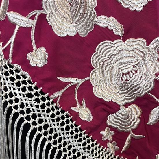 【美品】　フラメンコ　マントンシージョ刺繍 全3色 刺繍入りマントンシージョ MM2409 - オリジナル フラメンコ衣装