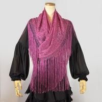 フラメンコ トップス マントン風 フラメンコ衣装 シージョ【レース赤×赤】マントン ヒップ