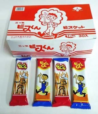 駄菓子「三ツ矢・ビスくん」駄菓子の通販 問屋 やまぐち 駄菓子「三ツ矢・ビスくん」駄菓子の通販 問屋 やまぐち