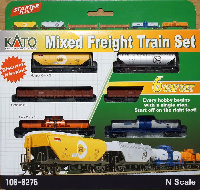 中古 S】106-6275 KATO USA 混合貨物列車 6両セット - 鉄道模型中古N