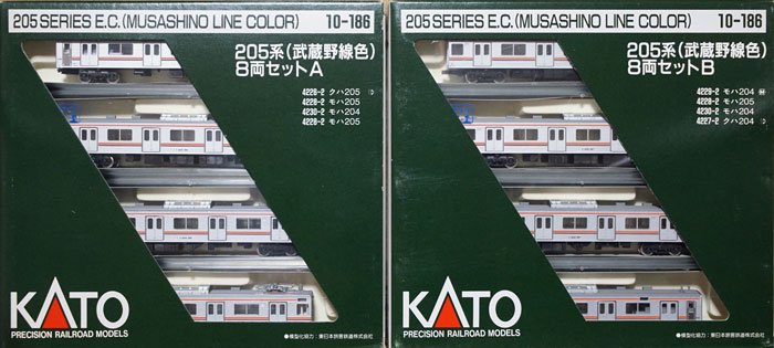 中古 AB】10-186 KATO 205系（武蔵野線色）8両セット - 鉄道模型中古N 