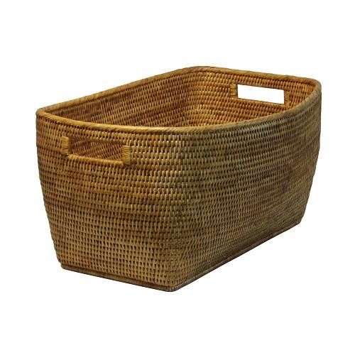 コロニアルチェック　ラタンバスケット コロニアルチェック ラタンバスケット