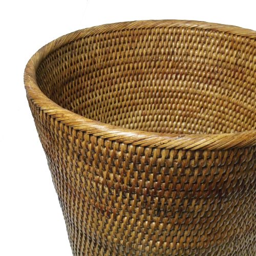 ラウンドウエストバスケット丨ラタンスタイル 丨 RATTAN STYLE