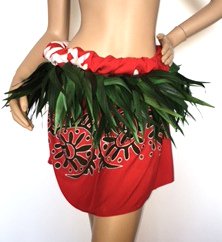 タヒチアン　グリーンヒップベルト　（M） - タヒチアンダンス衣装Fetia パレオやブラトップなどの衣装通販