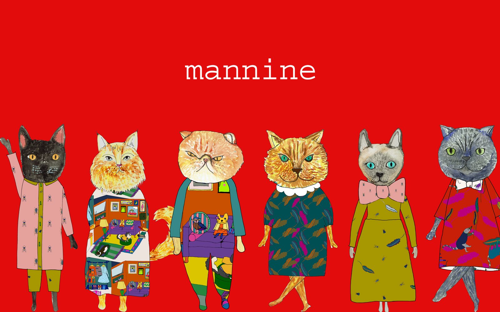 マンナイン　mannine ワンピース　ねこ　猫　ネコ