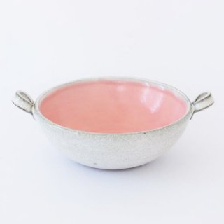 丹波焼　雅峰窯　スープ碗　ピンク