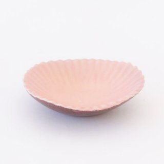 丹波焼　雅峰窯　貝皿　ピンク