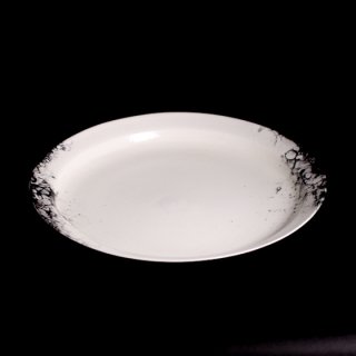 ᡡSayaka Wakaiki Rim Plate White kupla 24cm