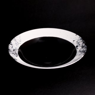 ᡡSayaka Wakaiki Rim bowl Black kupla 21cm