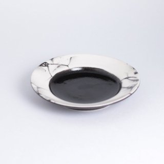 ᡡSayaka Wakaiki small plate kupla Black 10.5cm