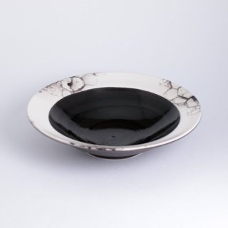 ᡡSayaka Wakaiki Rim bowl Black kupla 18cm