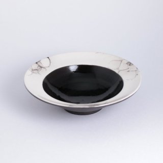 ᡡSayaka Wakaiki Rim bowl Black kupla 14.5cm