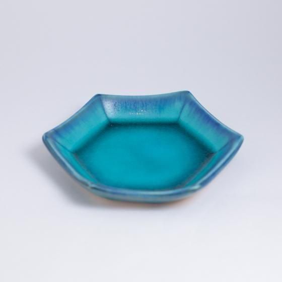 宮本めぐみ さん 7寸皿　① 宮本めぐみ_トルコ釉7寸皿 - NODE