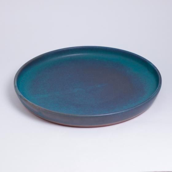 宮本めぐみ さん 7寸皿　① 宮本めぐみ_トルコ釉7寸皿 - NODE