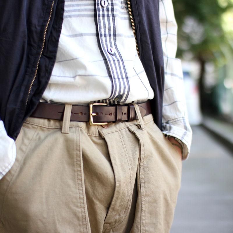 Jabez Cliff / Stirrup Leather Belt - UNCLE SAM【アンクルサム