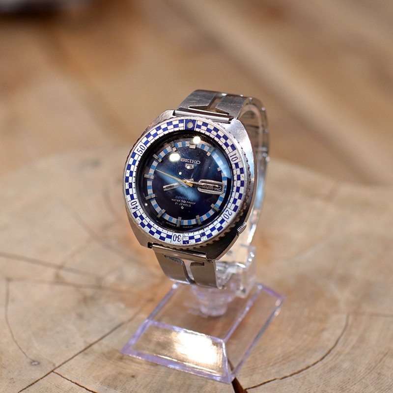 Vintage Watch / SEIKO 5SPORTS -Blue bezel- 大阪 | UNCLESAM