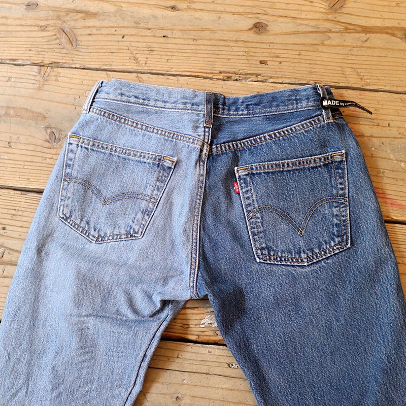 Sunny Side Up Remake 2 for 1 Denim 5P pants / Blue