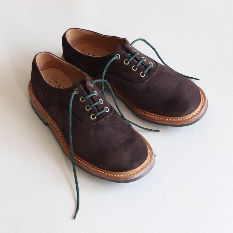 Quilp by Tricker's Oxford Plain Shoe 　　Coffee Suede