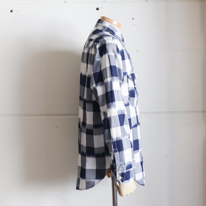 POST O'ALLS【ポストオーバーオールズ】Cruz Shirt 2 Ikat Block Check