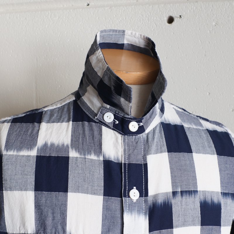 POST O'ALLS【ポストオーバーオールズ】Cruz Shirt 2 Ikat Block Check