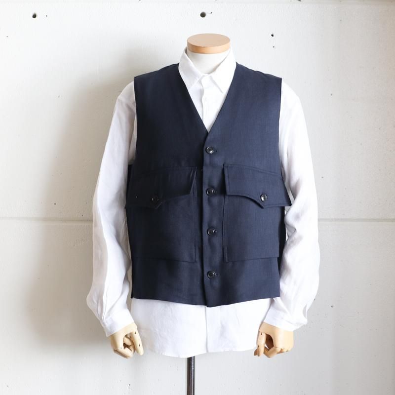 1ST PAT-RN【ファーストパターン】 ROMEO VEST Wool/Hemp Navy