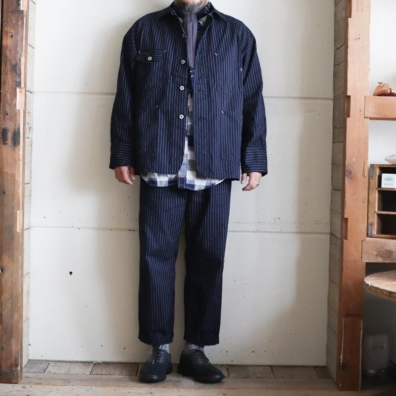 POST O'ALLS Engineers Jacket　　Gangster Stripe Indigo