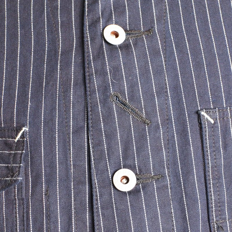 POST O'ALLS Engineers Jacket　　Gangster Stripe Indigo