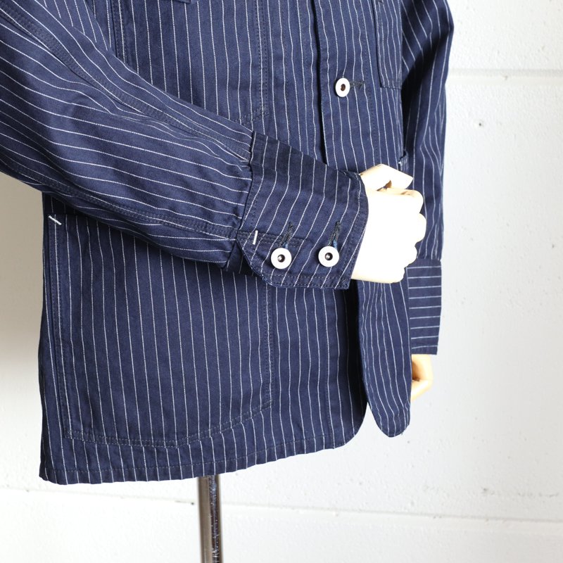 POST O'ALLS Engineers Jacket　　Gangster Stripe Indigo