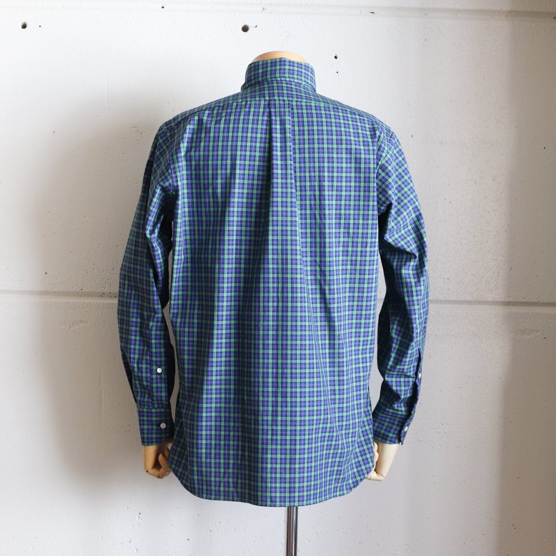 INDIVIDUALIZED SHIRTS Check B.D Classic Fit Blue x Green