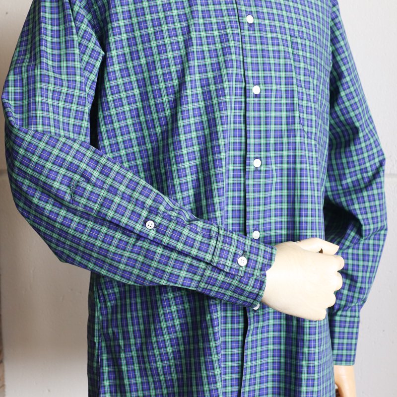 INDIVIDUALIZED SHIRTS Check B.D Classic Fit Blue x Green