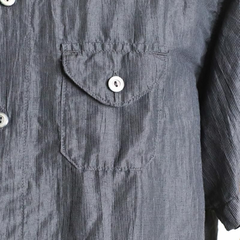 POST O'ALLS C-POST DV2 S/S　　Crinkle Linen/Cotton 　Charcoal