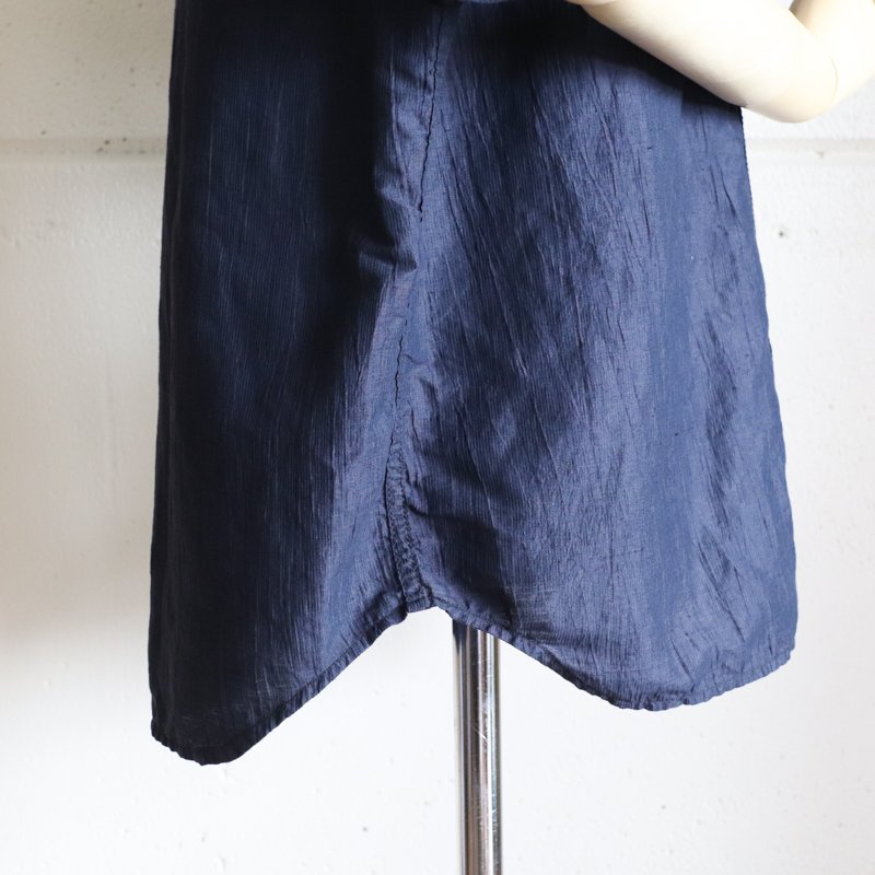 POST O'ALLS C-POST DV2 S/S　　Crinkle Linen/Cotton 　Navy