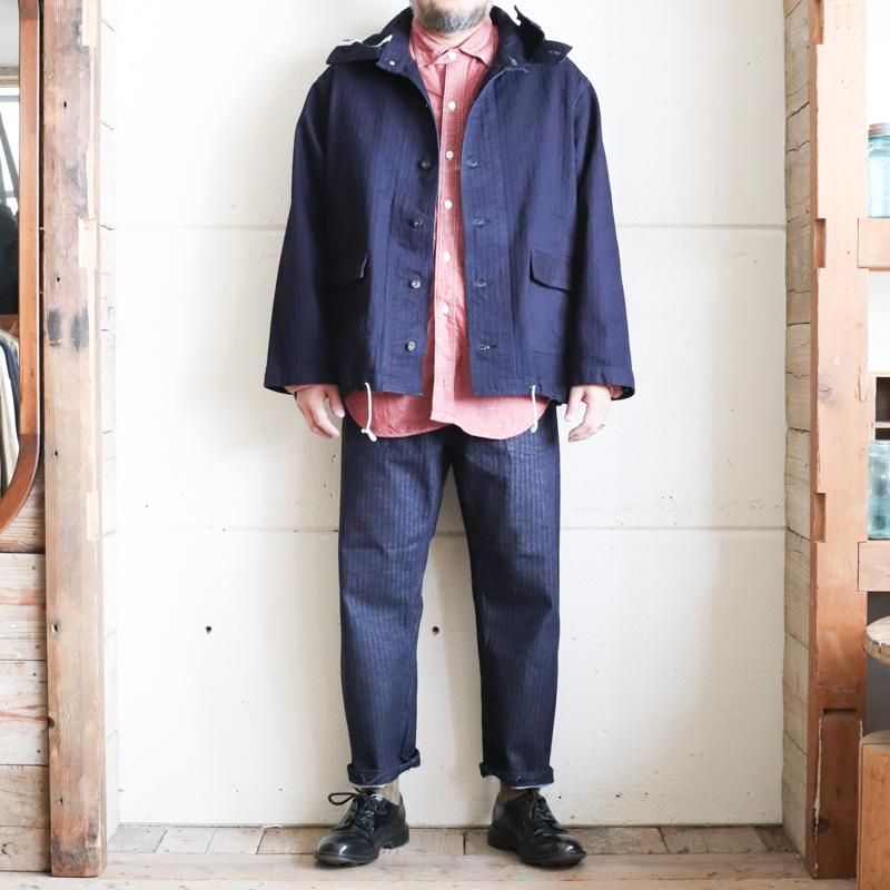 POST O'ALLS 【 ポストオーバーオールズ 】NAVY Parka 3-R Herringbone