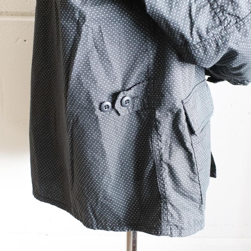 23SSポストオーバーオールズ BDU-R : micro print grey POST O'ALLS【ポストオーバーオールズ】BDU-R Crest Print Grey