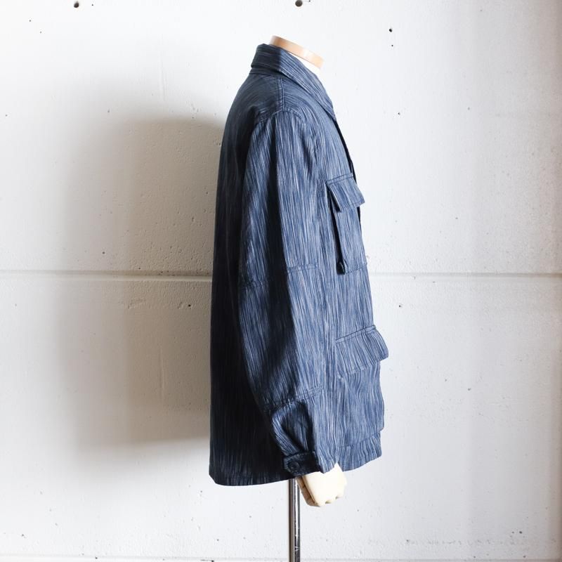ポストオーバーオールズ　BDU-R ikat indigo M POST O'ALLS【ポストオーバーオールズ】BDU-R Ikat Indigo -大阪