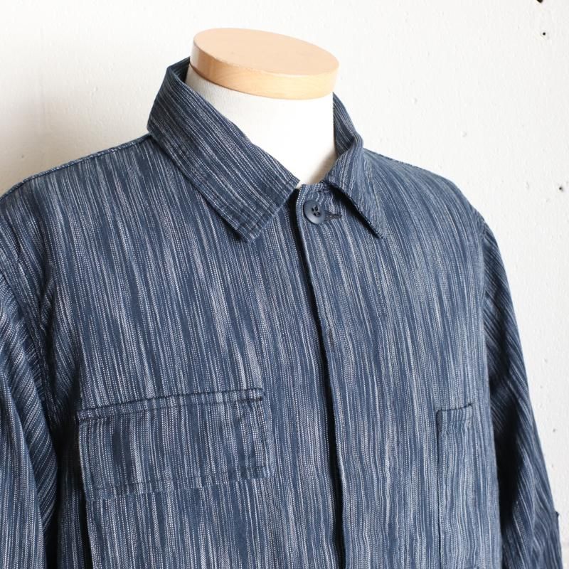 ポストオーバーオールズ　BDU-R ikat indigo M POST O'ALLS【ポストオーバーオールズ】BDU-R Ikat Indigo -大阪