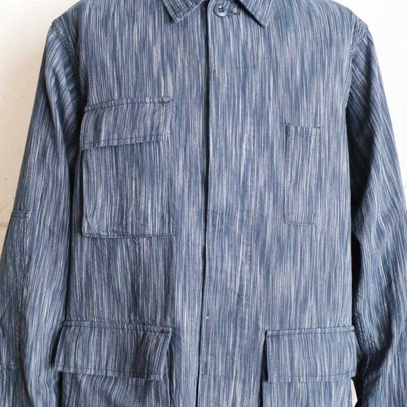 ポストオーバーオールズ　BDU-R ikat indigo M POST O'ALLS【ポストオーバーオールズ】BDU-R Ikat Indigo -大阪