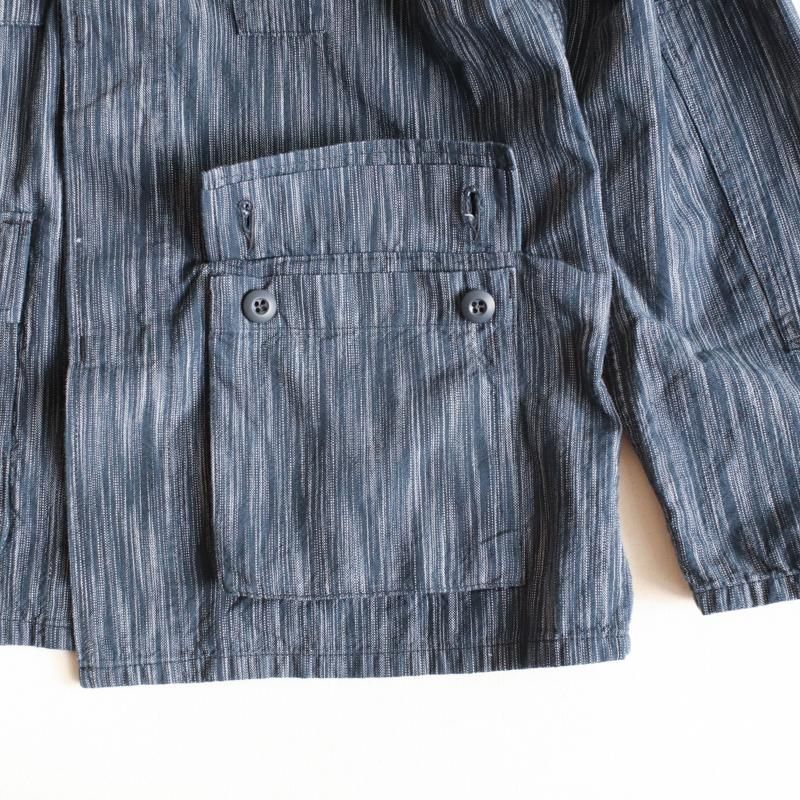 ポストオーバーオールズ　BDU-R ikat indigo M POST O'ALLS【ポストオーバーオールズ】BDU-R Ikat Indigo -大阪