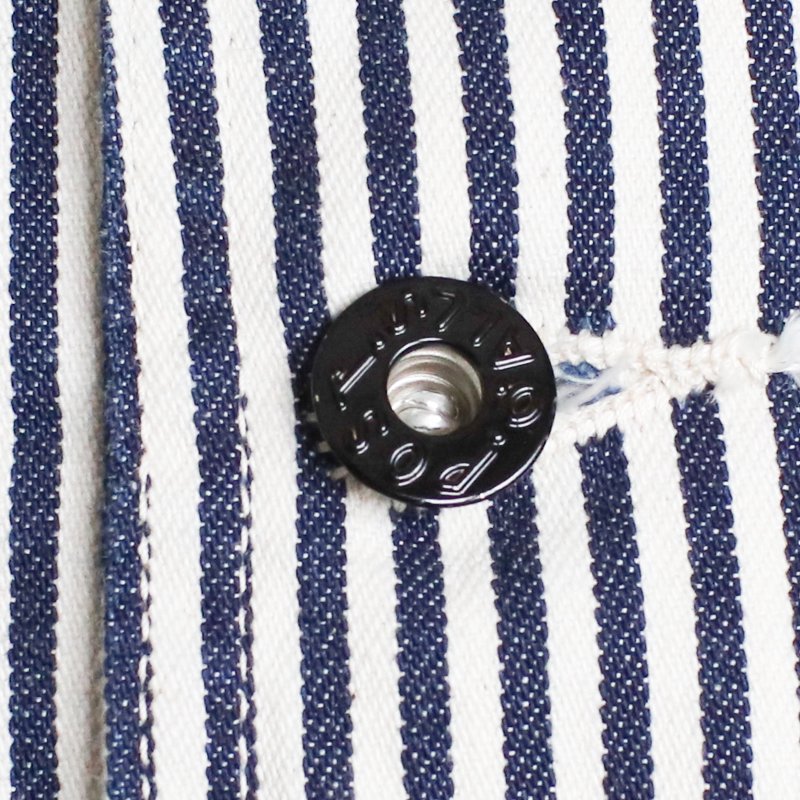 POST O'ALLS NAVY-BLU-R 　Hickory Stripe