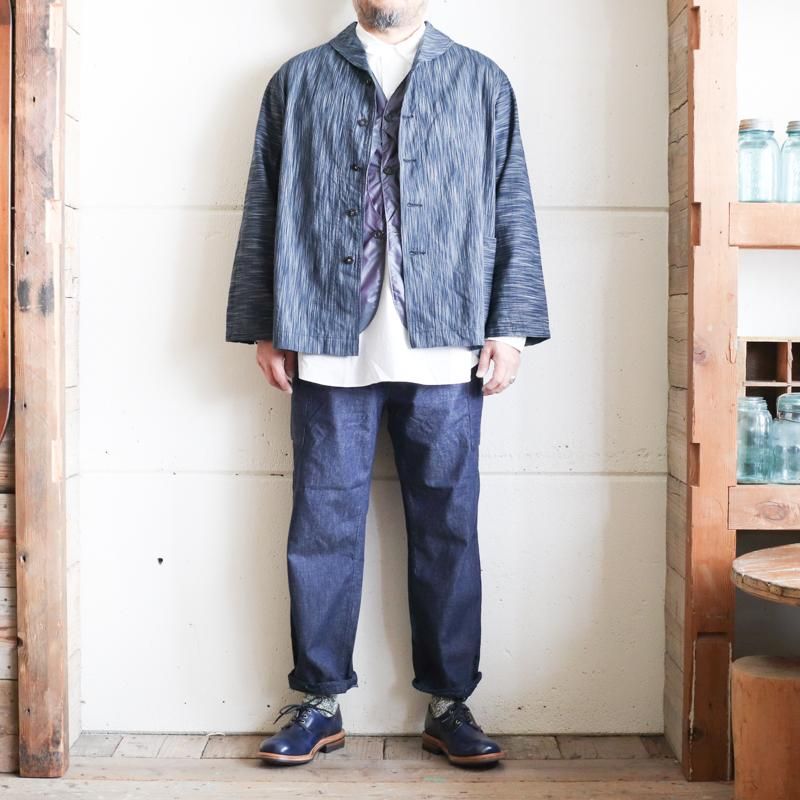 POST O'ALLS【ポストオーバーオールズ】NAVY-BLU-R Ikat Indigo -大阪