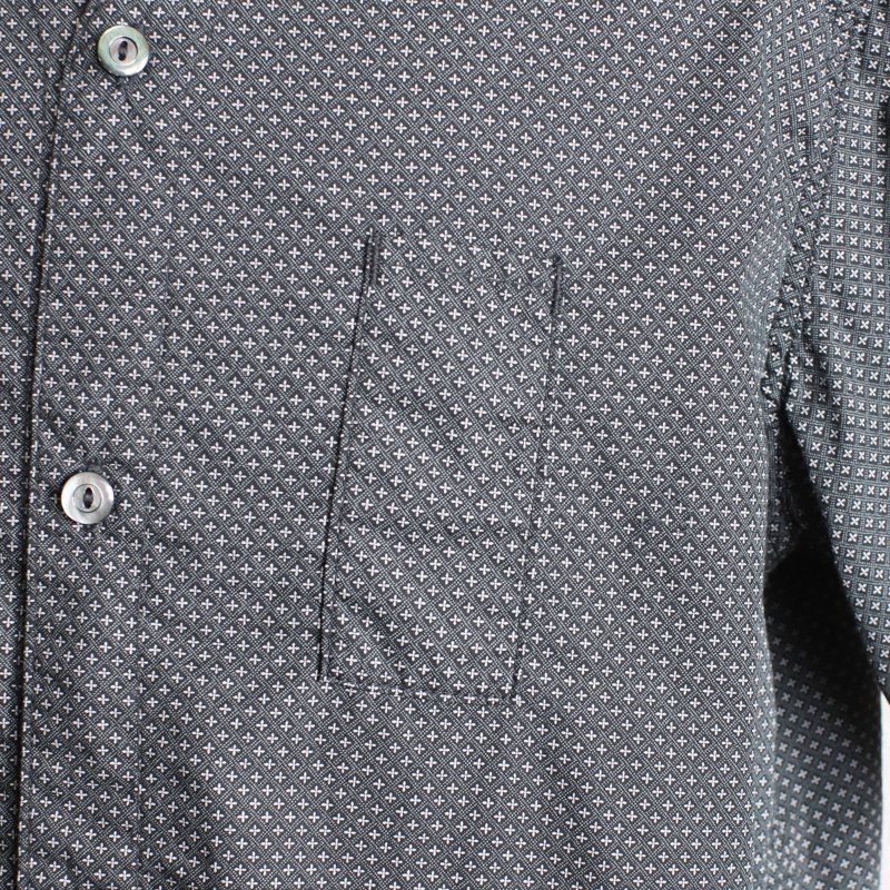 POST OVERALLS * BDU Shirt　　Crest Print 　Grey

