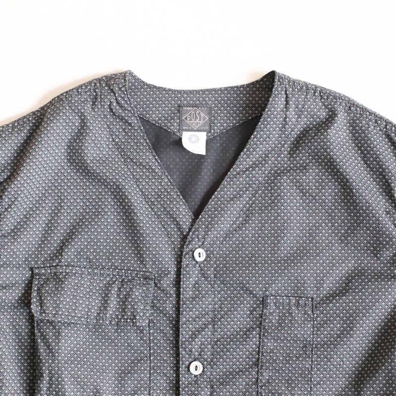 POST OVERALLS * BDU Shirt　　Crest Print 　Grey

