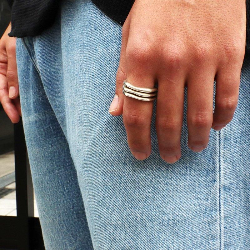 ジルプラットナーJill Platner Wavy Stack Ring 19号