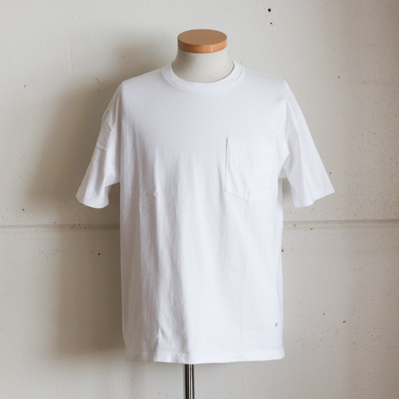 POST O'ALLS Crew Pocket　Tee　　White