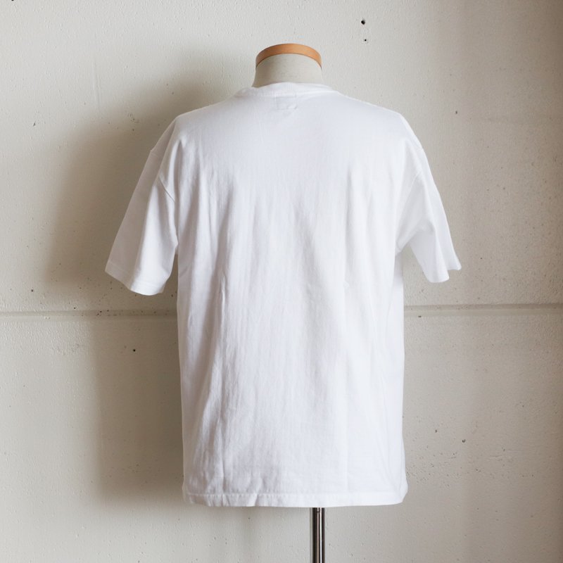 POST O'ALLS【ポストオーバーオールズ】 Crew Pocket Tee White