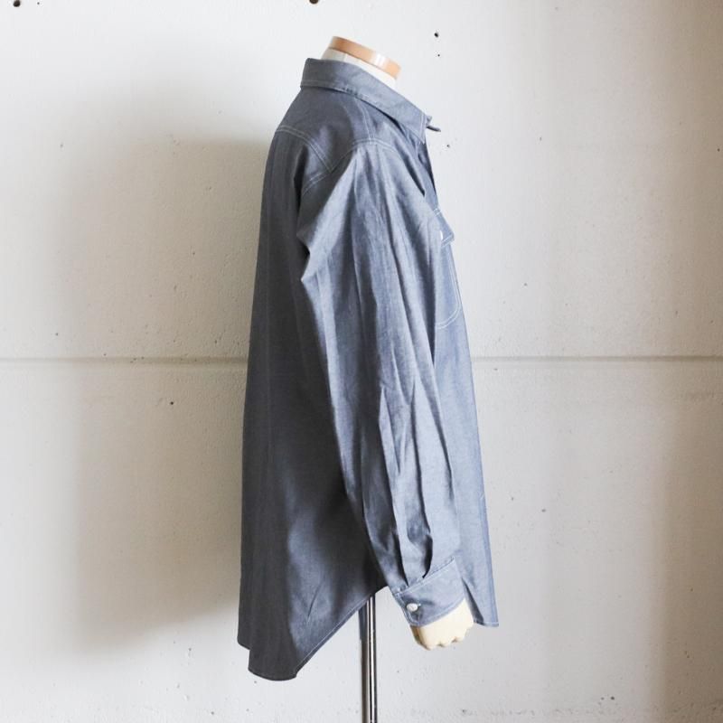EG WORKADAY【イージーワーカデイ】UTILITY SHIRT Indigo Cotton