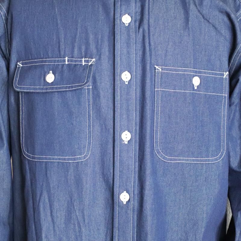 EG WORKADAY UTILITY SHIRT 　Indigo 4.5oz Denim Shirting