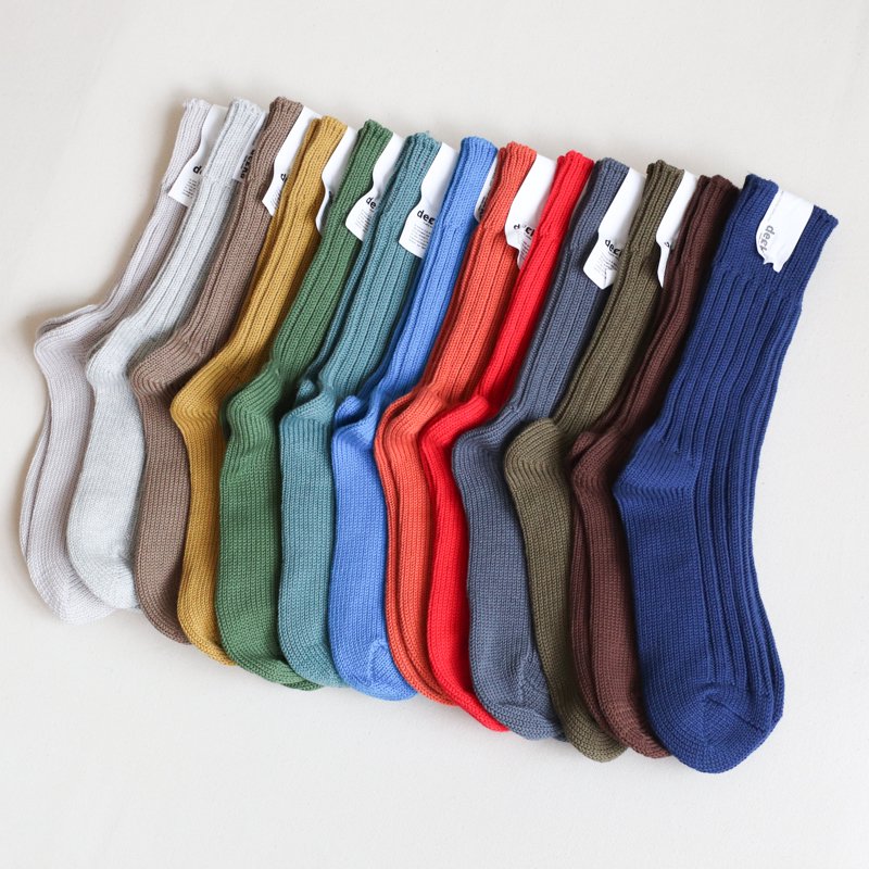 decka quality socks Cased heavy weight 　plain socks