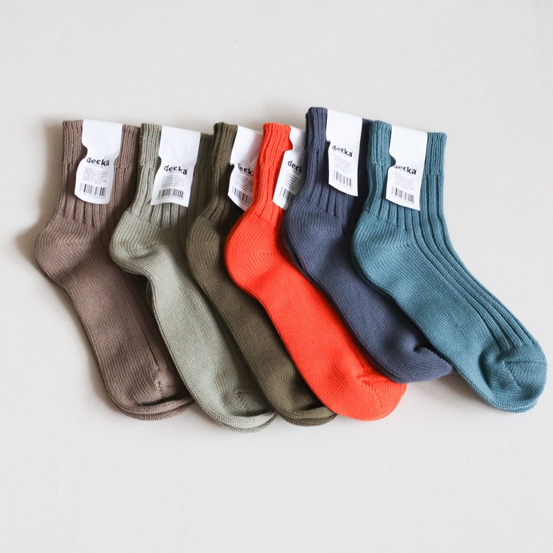 decka quality socks * Low Gauge Rib Socks 　 Short Length